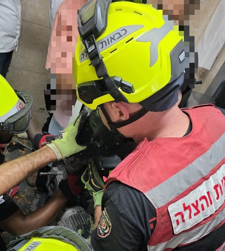 זירת תאונת העבודה באשקלון. צילום: כב"ה