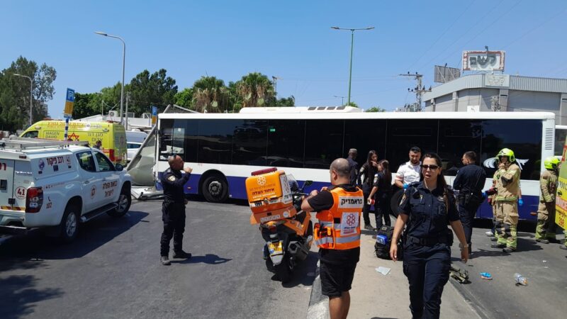 זירת התאונה ברחוב רמז. צילום: איחוד הצלה