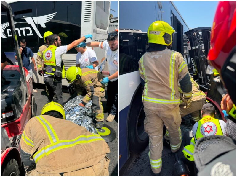 זירת התאונה ברחוב רמז. צילום: כב"ה