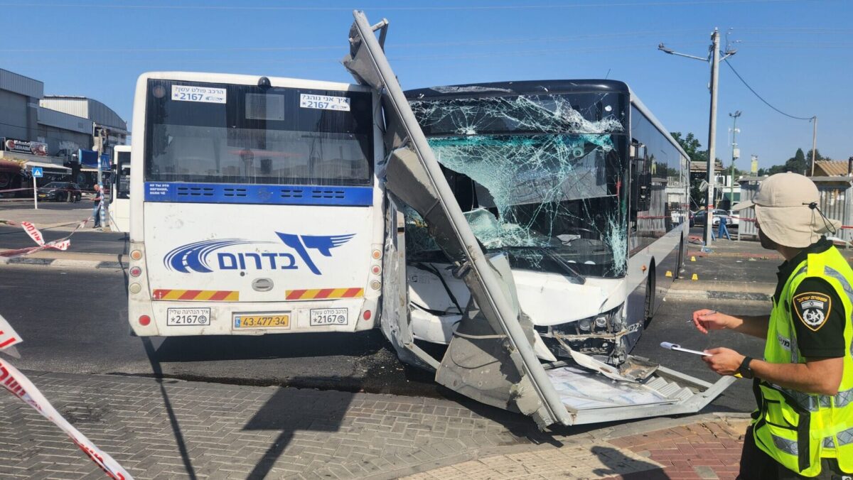 זירת התאונה ברחוב רמז