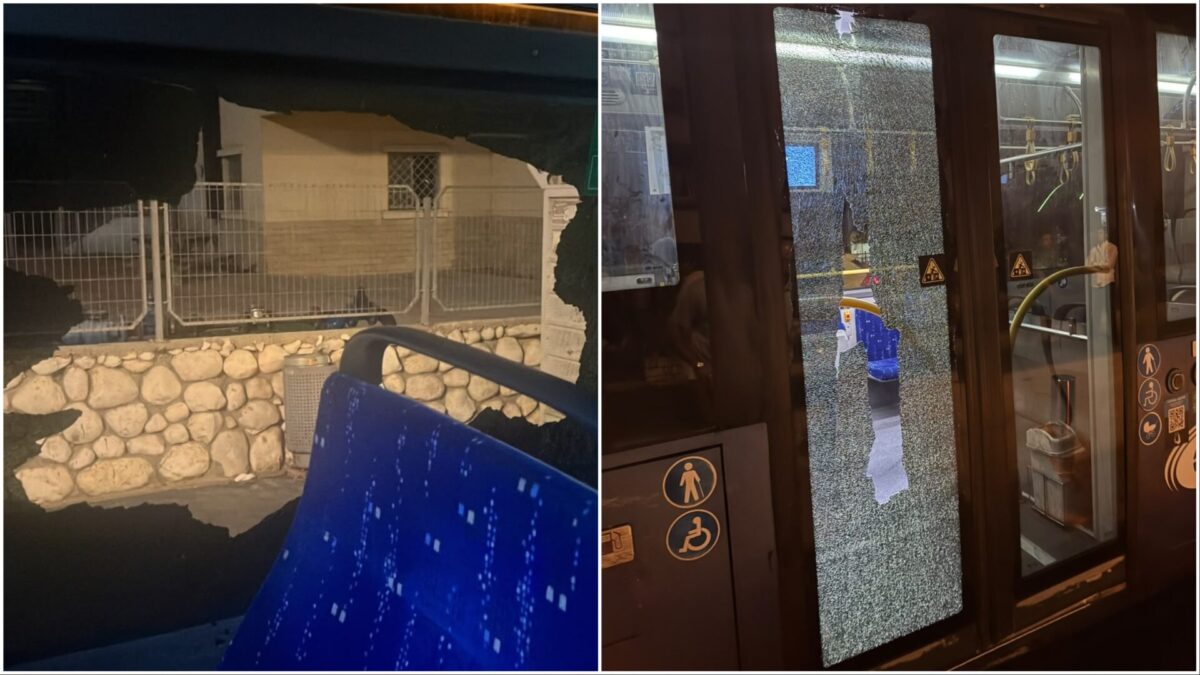 הנזק שנגרם לאוטובוסים. צילומים: דוברות המשטרה, כוח לעובדים