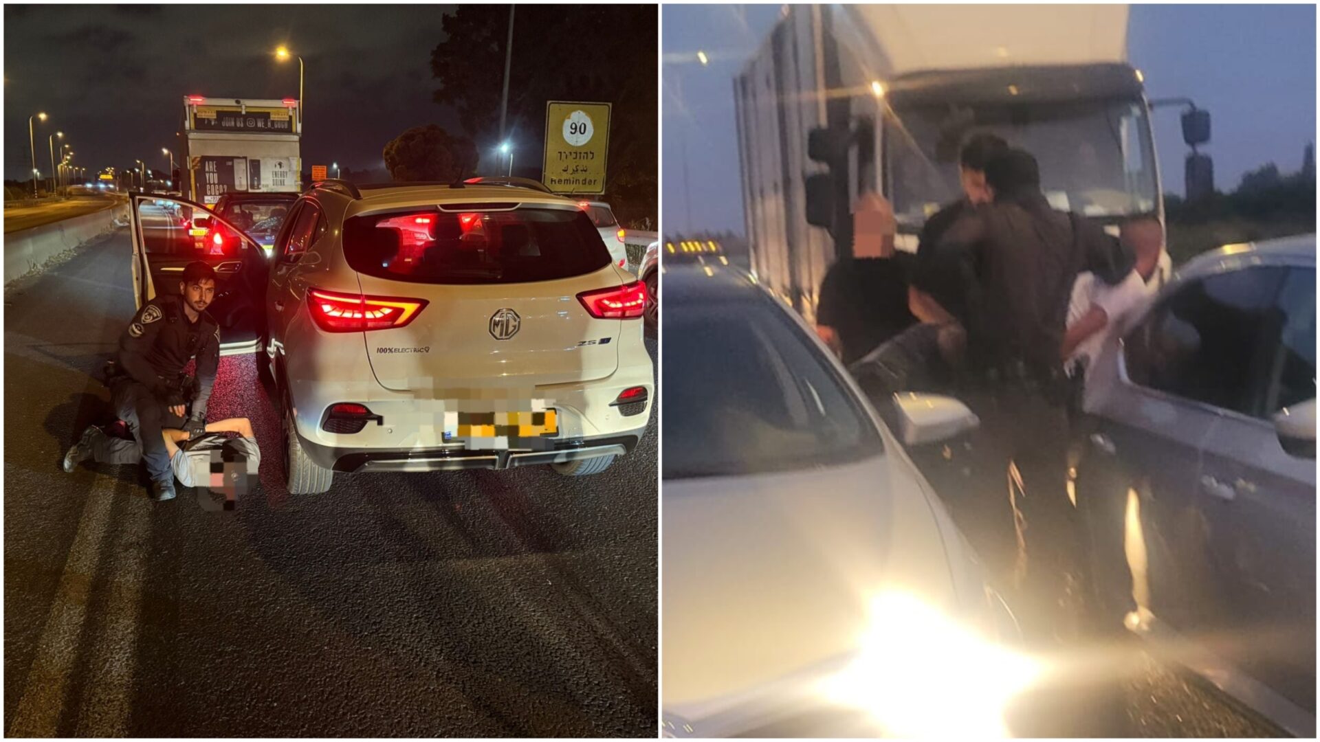 לכידת גנבי הרכב. צילום: דוברות המשטרה