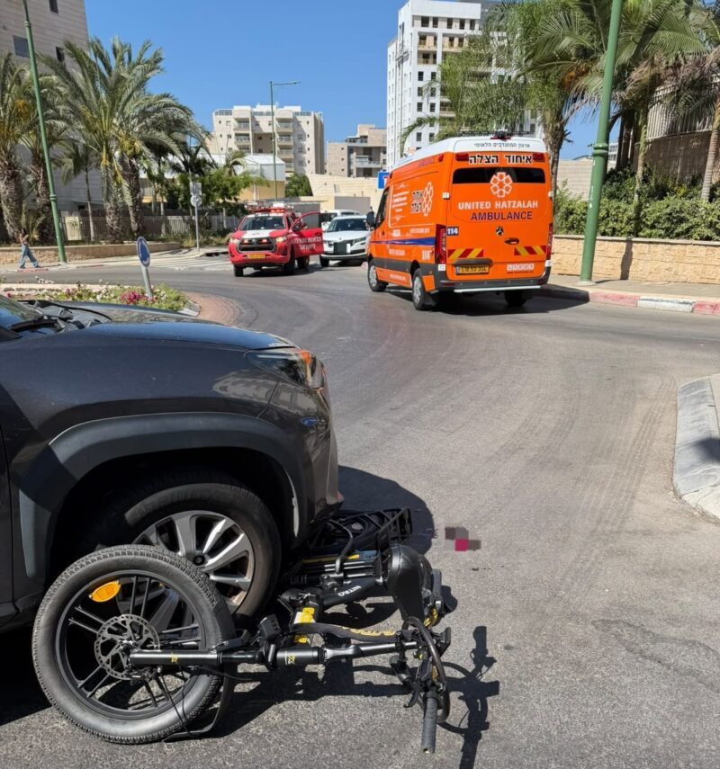 זירת התאונה ברחוב מעלה הגת. צילום: איחוד הצלה